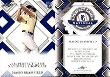 MASON BRASSFIELD Rookie 2023 Leaf Perfect NATIONAL SHOWCASE Game #64 BLUE PR 25
