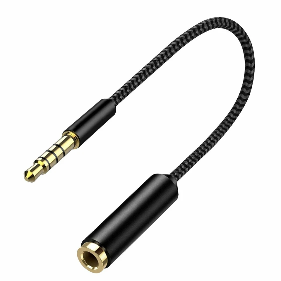 Cellet TRRS 3.5mm Aux Audio Adapter Male to Female Slim Headphone Jack Cable - Image 2 of 4
