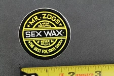 Mr Zog's Sex Wax Surfboard 80's Neon Yellow Black SW1A Vintage Surfing STICKER
