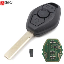 EWS Remote Key Fob 3Button for BMW Adjustable Frequency 315/433MHz With ID44