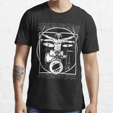 Da Vinci Drummer Vitruvian Man Cool Unisex T-Shirt,black color