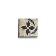 B0030CP Marble Mosaic Border Decorative Tile Clover Nero 7.9x7.9 Polished