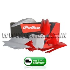 Honda CRF250R CRF 250 2010 Polisport Plastics Kit Red White Plastic Panels Set