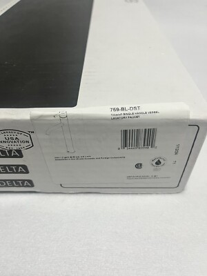 Delta 759-BL-DST Trinsic Single Handle Vessel Lavatory Faucet - Matte Black