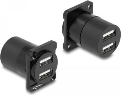 Delock Typ D Modul USB 2.0 Typ-A 2 x Buchse auf 2 x Buchse