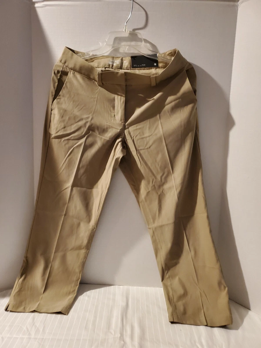 Womens-Size 6-Nike Dri Fit Golf Khaki Cropped Pants 725712-235-NWT-MSRP $85