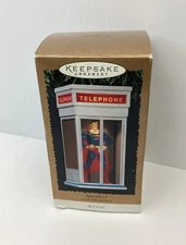 Superman Telephone Booth Light and Motion Magic Ornament Hallmark Keepsake
