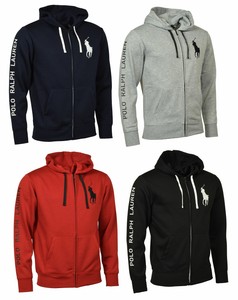 Polo Ralph Lauren Men S Full Zip Big Pony Logo Hoodie Ebay