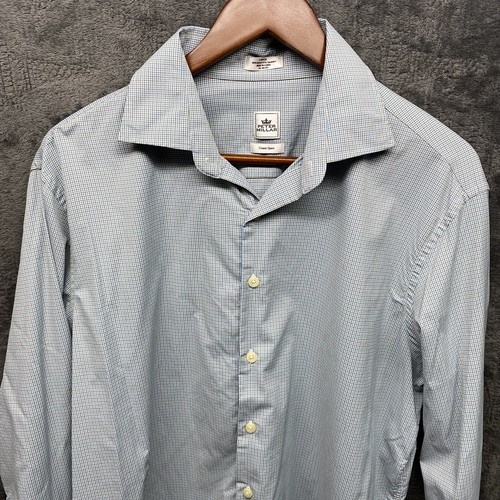 Peter Millar Shirt Mens L Cutler Crown Sport Stretch L/S Front Button Tattersall - Picture 3 of 13