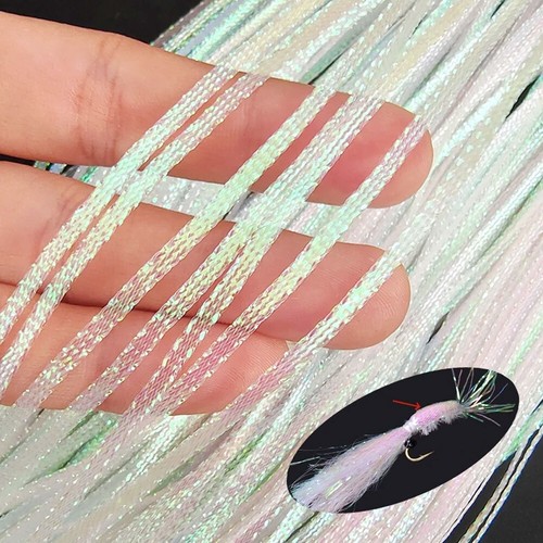 3mm corrugated flash strands Glow flash iridescent synthetic fly tying materials - Picture 8 of 11