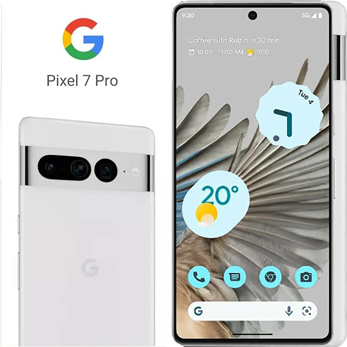 Google Pixel 7 Pro 5G Snow 128GB + 12GB Dual-SIM Factory Unlocked GSM NEW