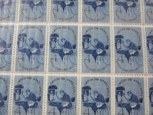 US Stamps Scott 1155-1960-Employ the Handicapped-4¢-Sheet of 50 - MNH-FV $2.50 - Picture 2 of 2