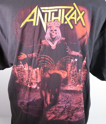 Anthrax World Tour 2018 Heavy Metal Band Black Cotton Concert T