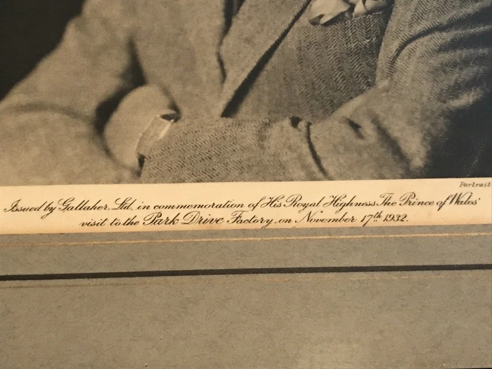 RARE Prince Of Wales / King Edward VIII Framed & Matted Photograph November 1932 - Image 4 of 4