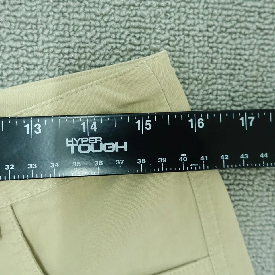 Calça capri Allison Brittney Cargo feminina tamanho 12 bege bronzeado mistura de algodão desenho - Imagem 2 de 4