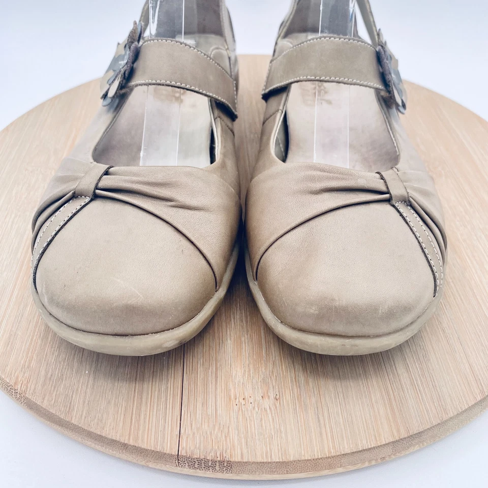 Zapatos planos Reiker para mujer 10 41 cuero beige Mary Jane Foto 3 de 4