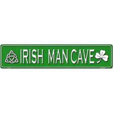 Irish Man Cave 3"x12" metal street sign plaque Home Door Garage Wall Decor