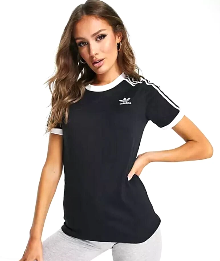 NEW ADIDAS ORIGINALS WOMENS CALIFORNIA TREFOIL TEE SHIRT MEDIUM