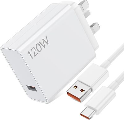 Genuine Xiaomi 120W Ultra Fast Charger UK Plug With USB-C 6A