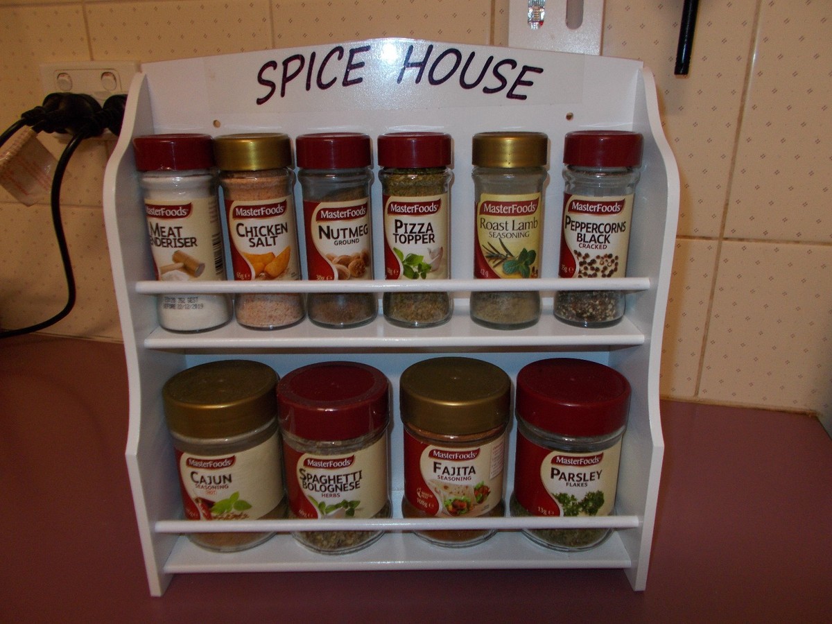 Spice Rack 10 to 14 jar SPICE HOUSE IN White New Design made in