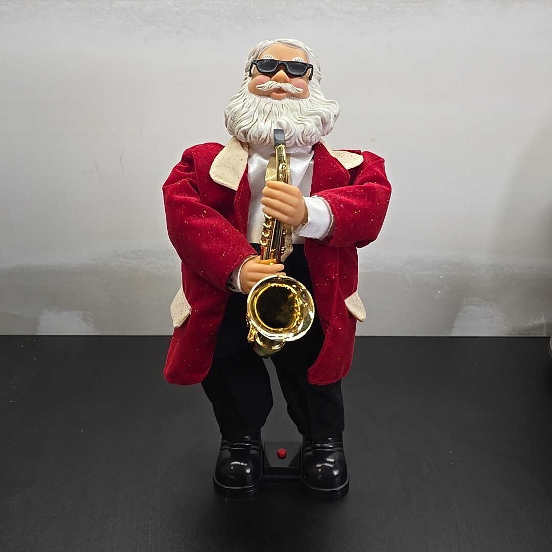 Gemmy Animated Sax Playing Santa Claus Vintage Christmas Decor Tested Working