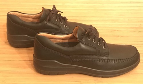 Ecco Moc Toe Black Leather Shoes Comfortable, Men’s 42(8-8.5US)Great Condition! - Picture 9 of 11
