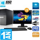 PC tour DELL 9020 Core I5-4570 RAM 4Go Scheibe 960 GB SSD Wifi W7 Bildschirm 22