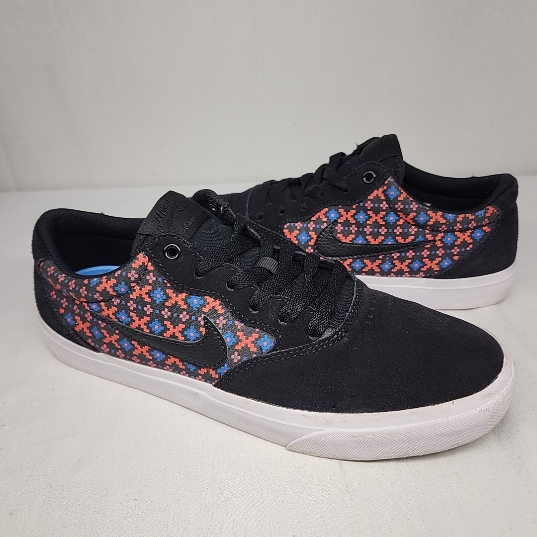 NIKE SB Chron Solarsoft Premium Shoes Aztec Print Black Size