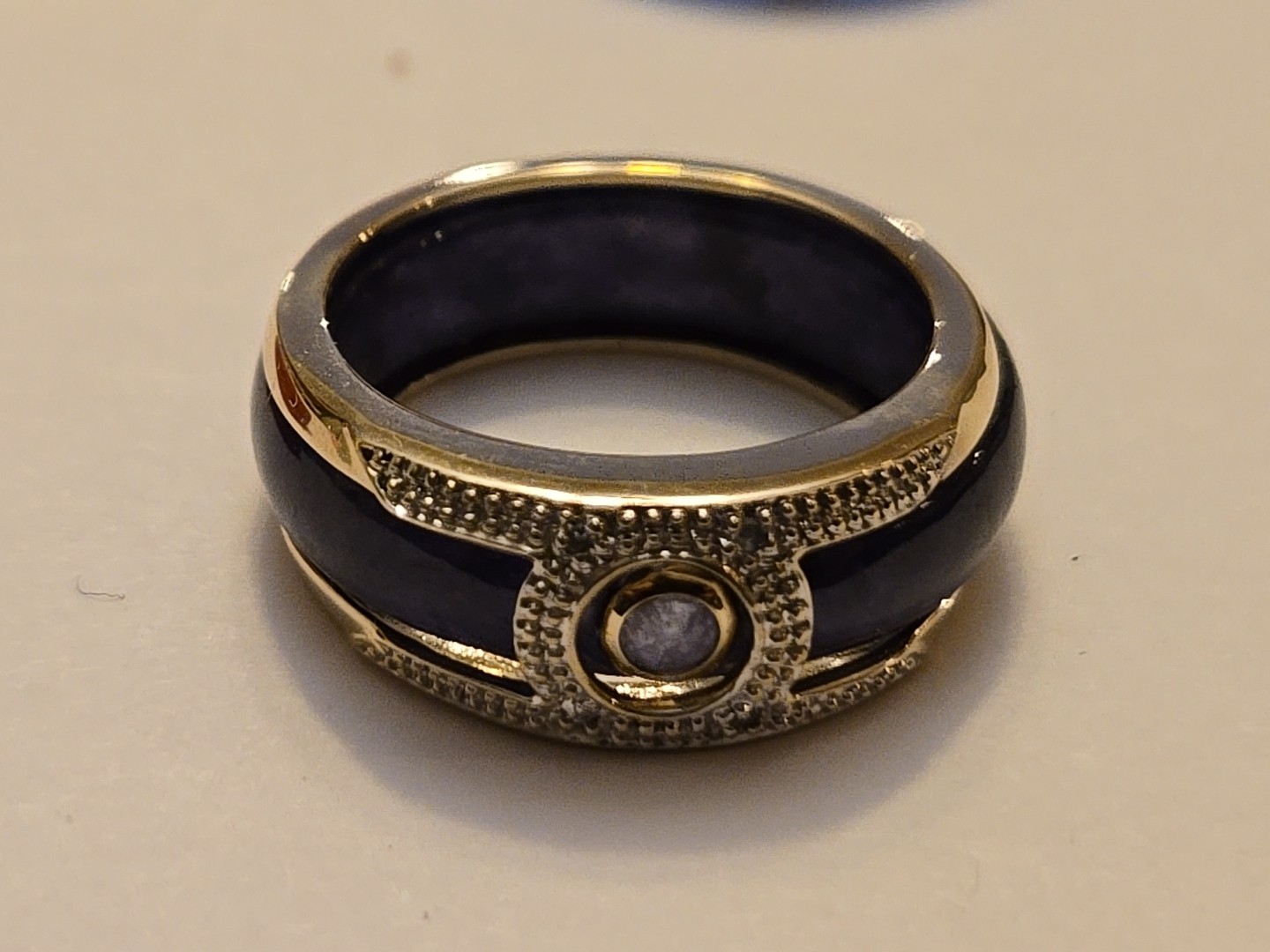 7 Interchangeable Multicolor Jade Bands with 14kt… - image 5