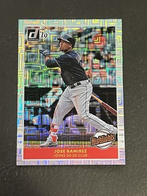 2019 Donruss Baseball #H10 Jose Ramirez Highlights Vector Refractor Guardians