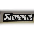 NEW GENUINE SILVER AKRAPOVIC 135x38 HEAT PROOF EXHAUST STICKER DECAL