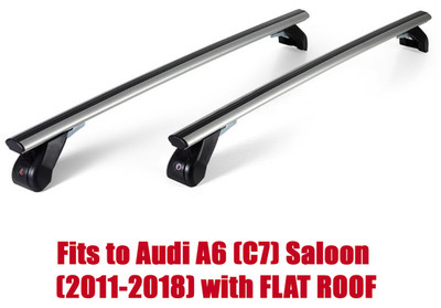 Premium Roof Rack Bars For Audi A6 (C7) Saloon (2011-2018) Flat Roof AL302/199M