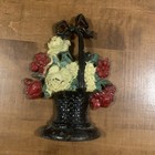 ANTIQUE 11 IN HUBLEY VICTORIAN FLOWER BOUQUET CAST IRON DOORSTOP VERY HEAVY — photo 8
