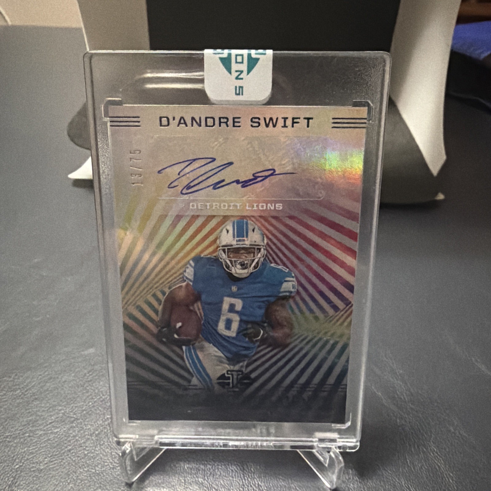 D'Andre Swift Panini Illusions Rookie Endorsements Autographs #RE8 Blue