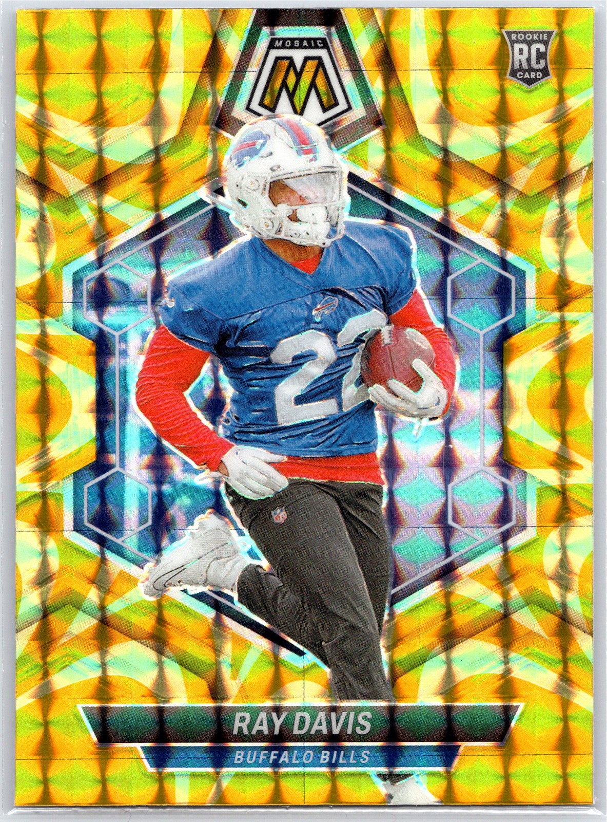 2024 Panini Mosaic #387 Ray Davis Mosaic Reactive Yellow