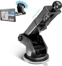 GPS Holder Mount Suction Cup w/ Telescopic Arm for Garmin Dashboard  Windshield