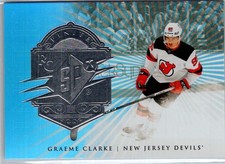2024-25 UD SPx Graeme Clark Finite Rookies New Jersey Devils #/999 Blue SP NHL