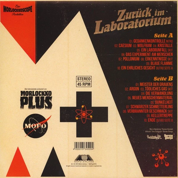 Morlockko Plus - Zurück Im Laboratorium Mint Vinyl LP Dilemma Mofo Airlines 2018 - Bild 2 von 2