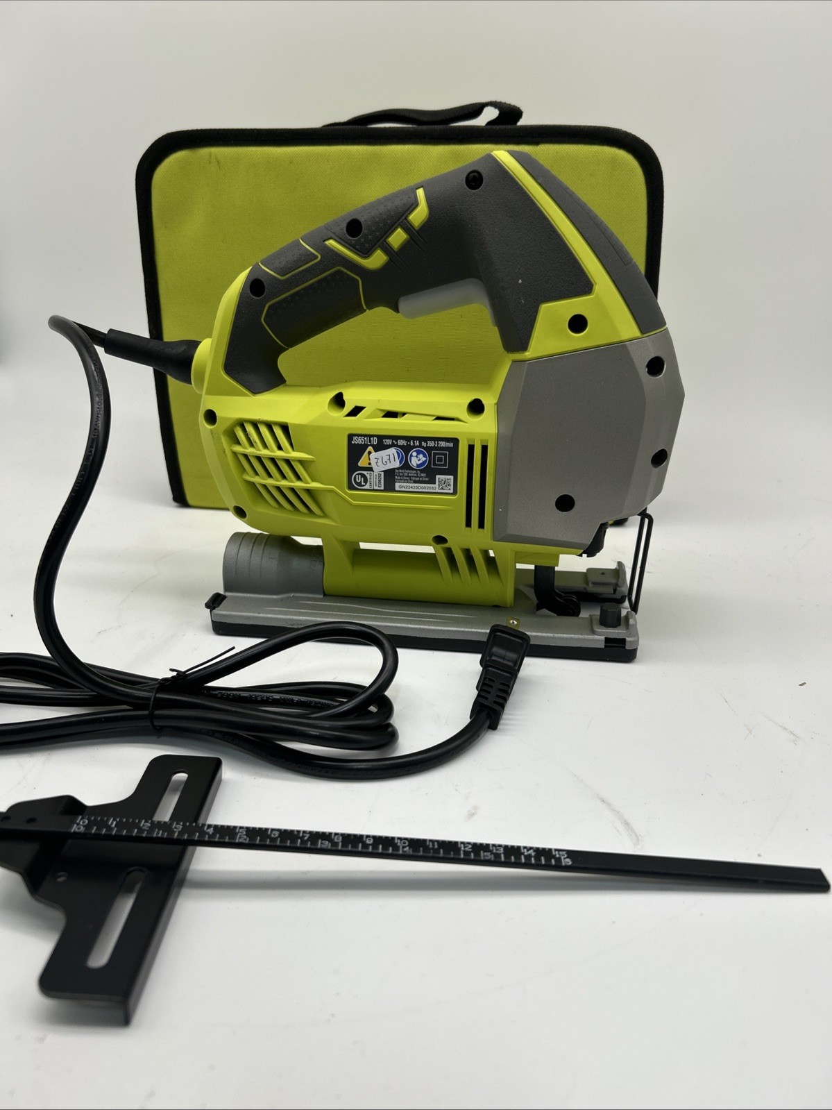 Ryobi JS651L1 6.1A Variable Speed Jig Saw - Green (Kit with Wrench, Bag Z671