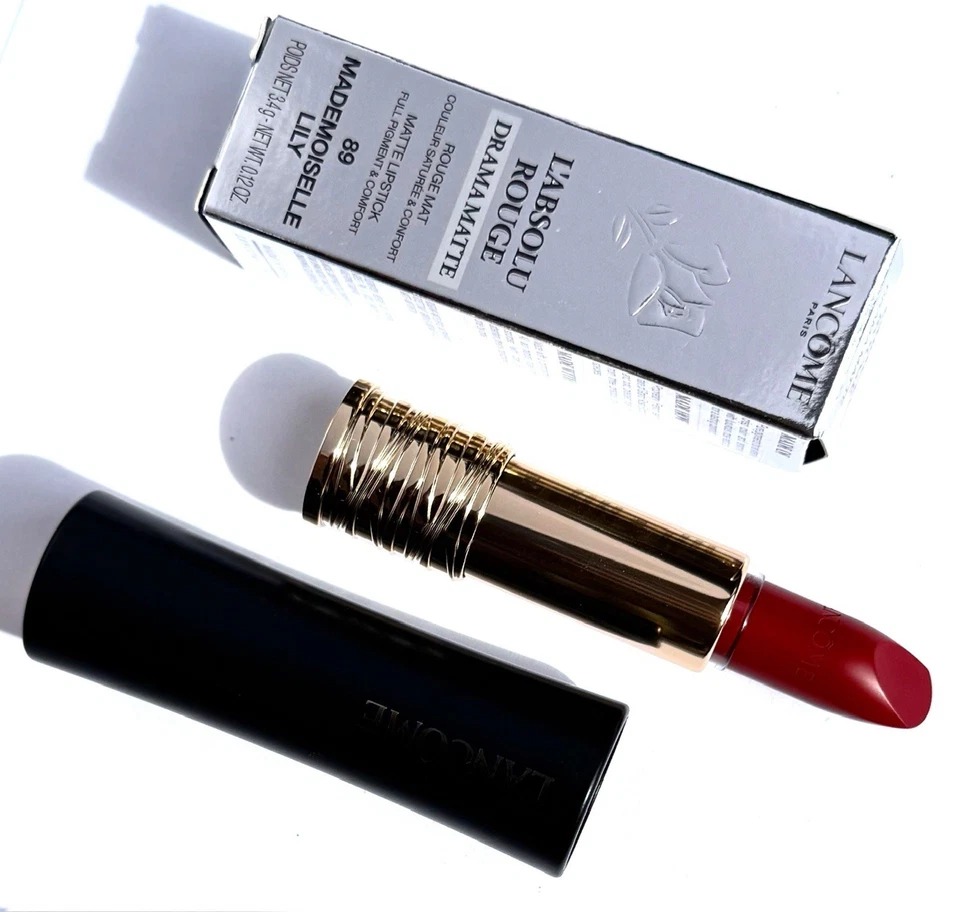 Lápiz labial mate Lancome L’absolu Rouge Drama 89 Mademoiselle Lily 3,4 g - Imagen 3 de 3