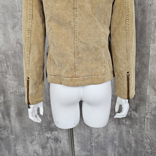 Vintage Esprit Corduroy Jacket M Sherpa Collar Faux Fur 90s Y2K Utility Coat - Picture 9 of 13