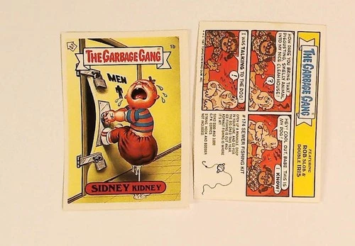 Topps Garbage Gang 1991 Series 1a SIDNEY BLUE  HEADER  back