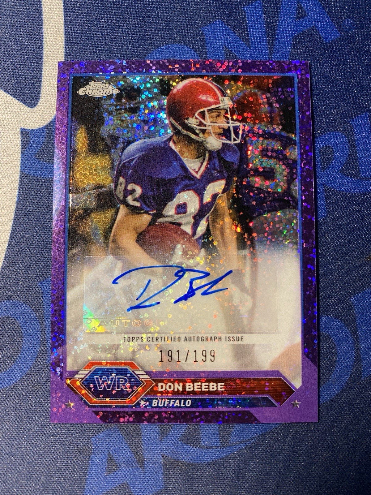 Don Beebe 2023 Topps Composite Purple Speckle /199 Topps Chrome Auto #TCA-DBE