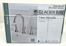 Glacier Bay Melina 8inWidespread 2Handle High-Arc Bathroom Faucet Brushed Nickel