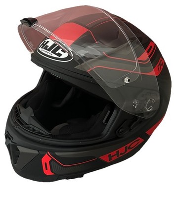 HJC I70 LONEX Schwarz Rot Gr. L Motorradhelm Integralhelm (FAST NEU)
