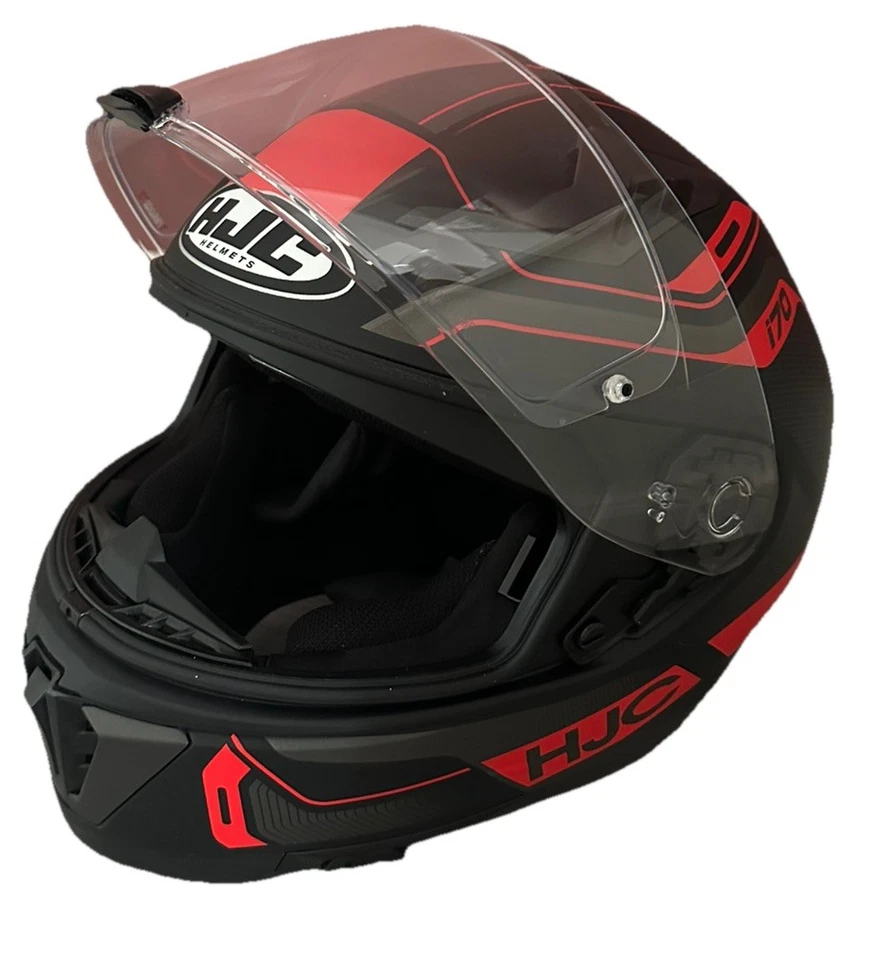 HJC I70 LONEX Schwarz Rot Gr. L Motorradhelm Integralhelm (FAST NEU) - Bild 1 von 4