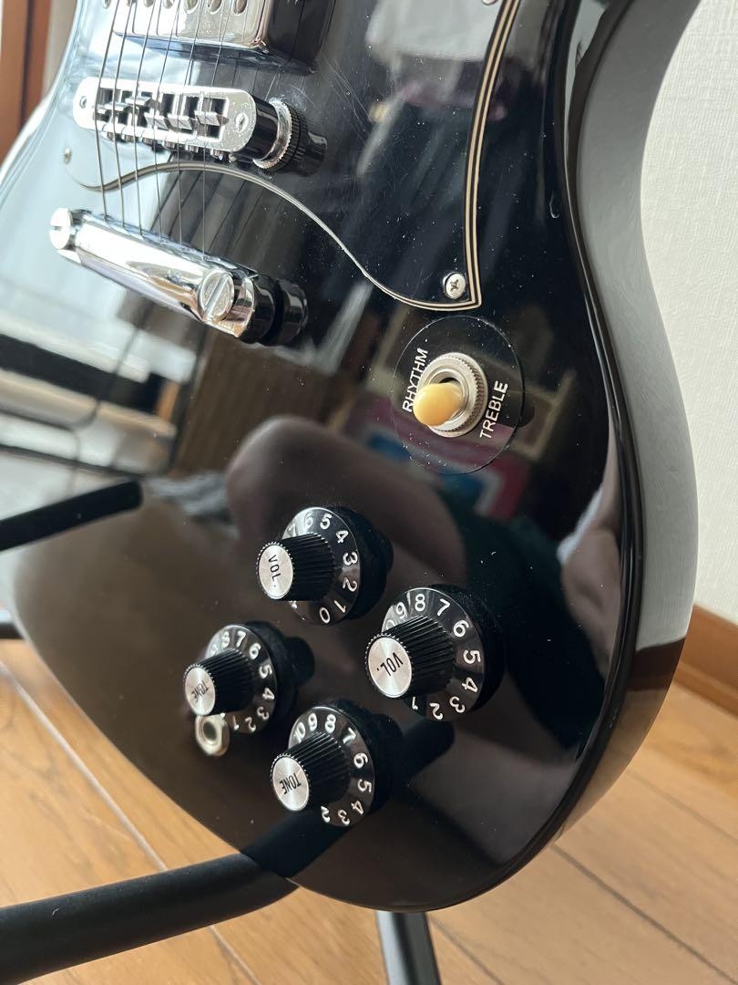 Burny Super Grade model SG type Black W/Gig bag Electric Guitar