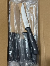 Chicago Cutlery Steak Knives - 8 Piece - 4 1/2" Ashland Style Black / Stainless