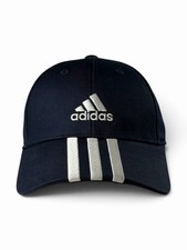 adidas Baseball 3-Stripes Twill Youth Hat Navy Blue Adjustable Cap OSFA