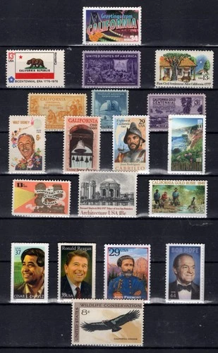 US 1944-2009 VF NH CALIFORNIA and RELATED COLLECTION #1 - 19 Stamps FreeUSA Ship
